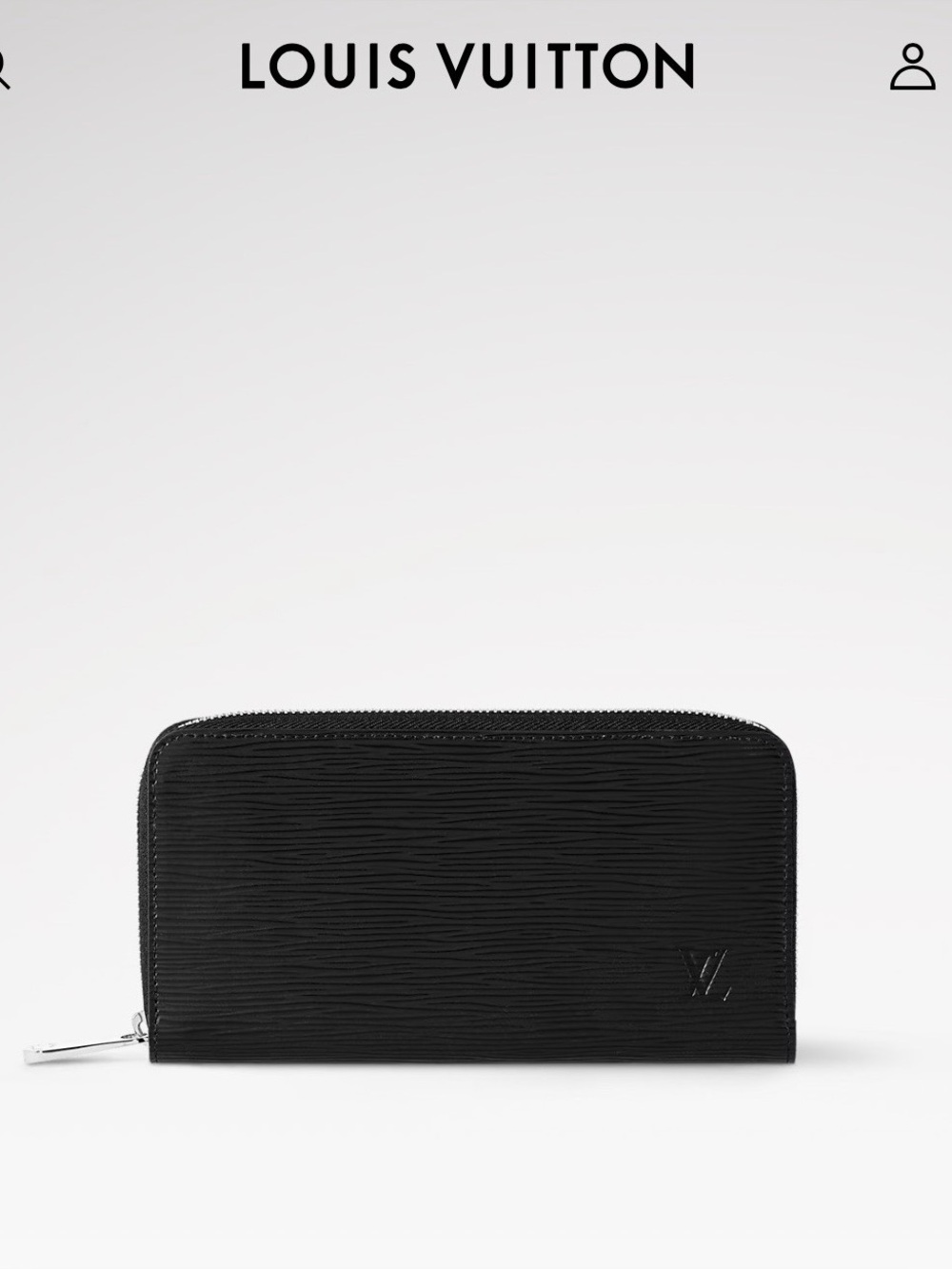 Louis Vuitton Zippy Wallet in Black Epi leather with silver hardware